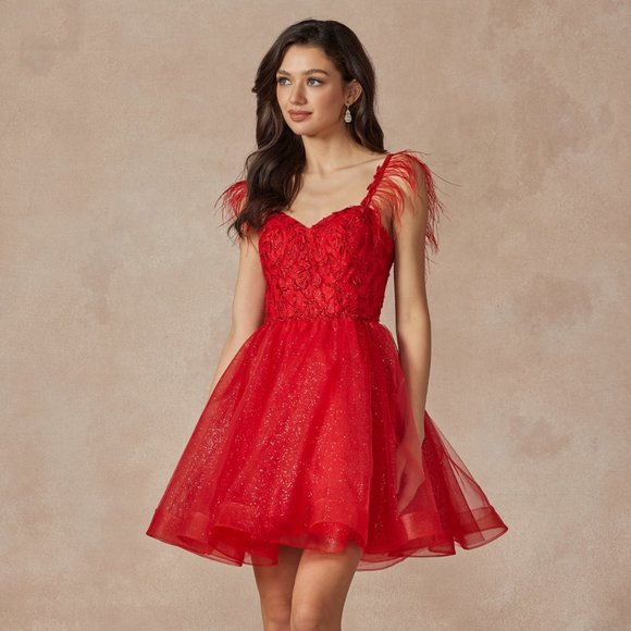 NEW SLEEVELESS BABY DOLL POLYESTER DRESS EMBROIDERED WITH RHINESTONES JT 881 - Picture 1 of 8